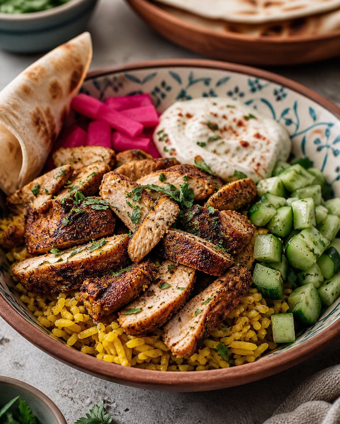 Lebanese-Inspired Chicken Shawarma Bowls